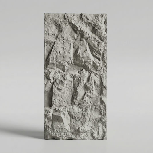 Panneau mural PVC effet pierre naturelle 3D Roche Alba 60x120 cm - texture rocheuse réaliste VALROCHE