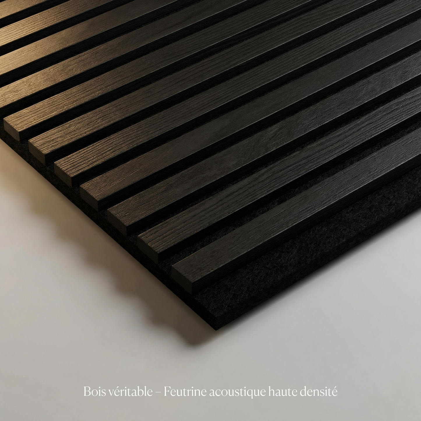 Panneau Acoustique Bois avec Feutrine – 250x60 cm