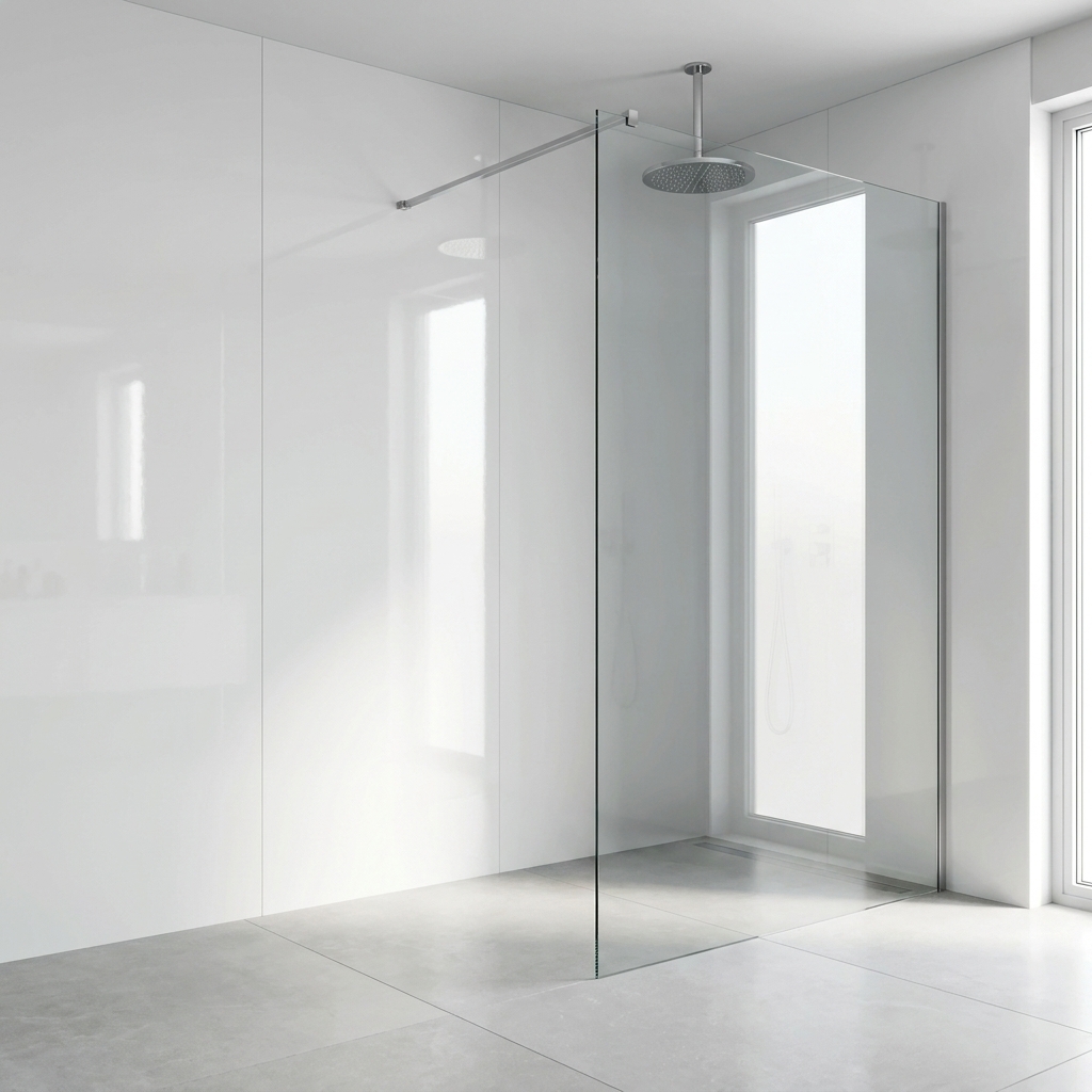 Panneau Mural PVC Effet Blanc Uni – 260x120 cm