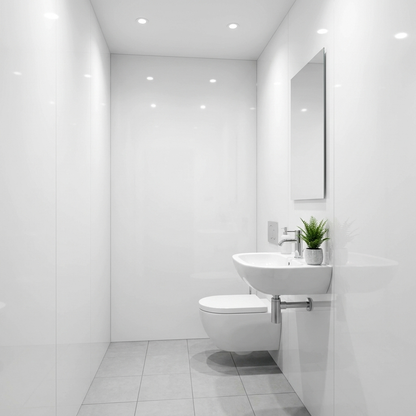 Panneau Mural PVC Effet Blanc Uni – 260x120 cm