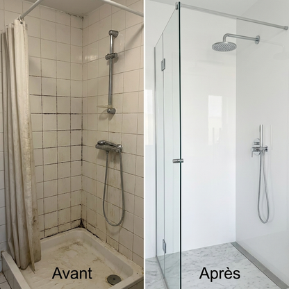 Panneau Mural PVC Effet Blanc Uni – 260x120 cm