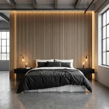 Panneau Acoustique Bois avec Feutrine – 250x60 cm