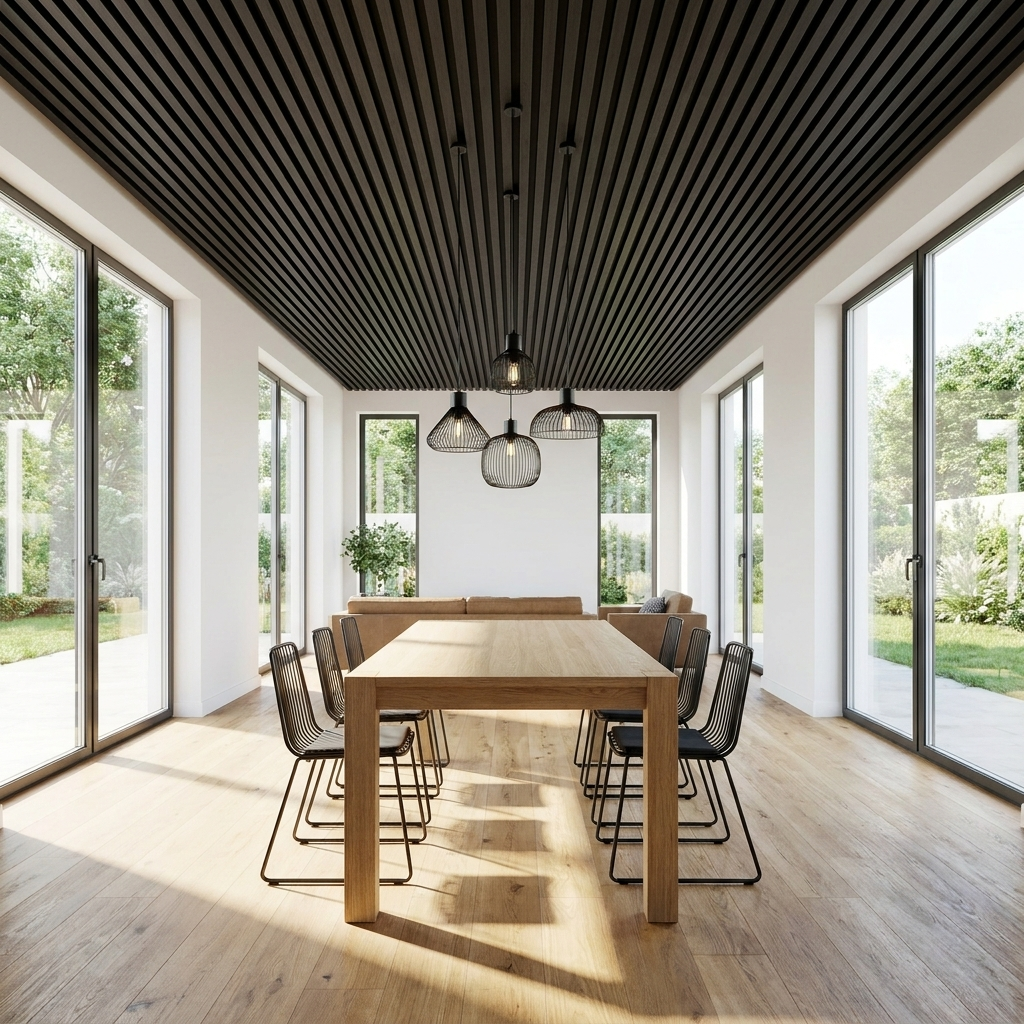Panneau Acoustique Bois avec Feutrine – 250x60 cm
