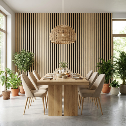 Panneau Acoustique Bois avec Feutrine – 250x60 cm