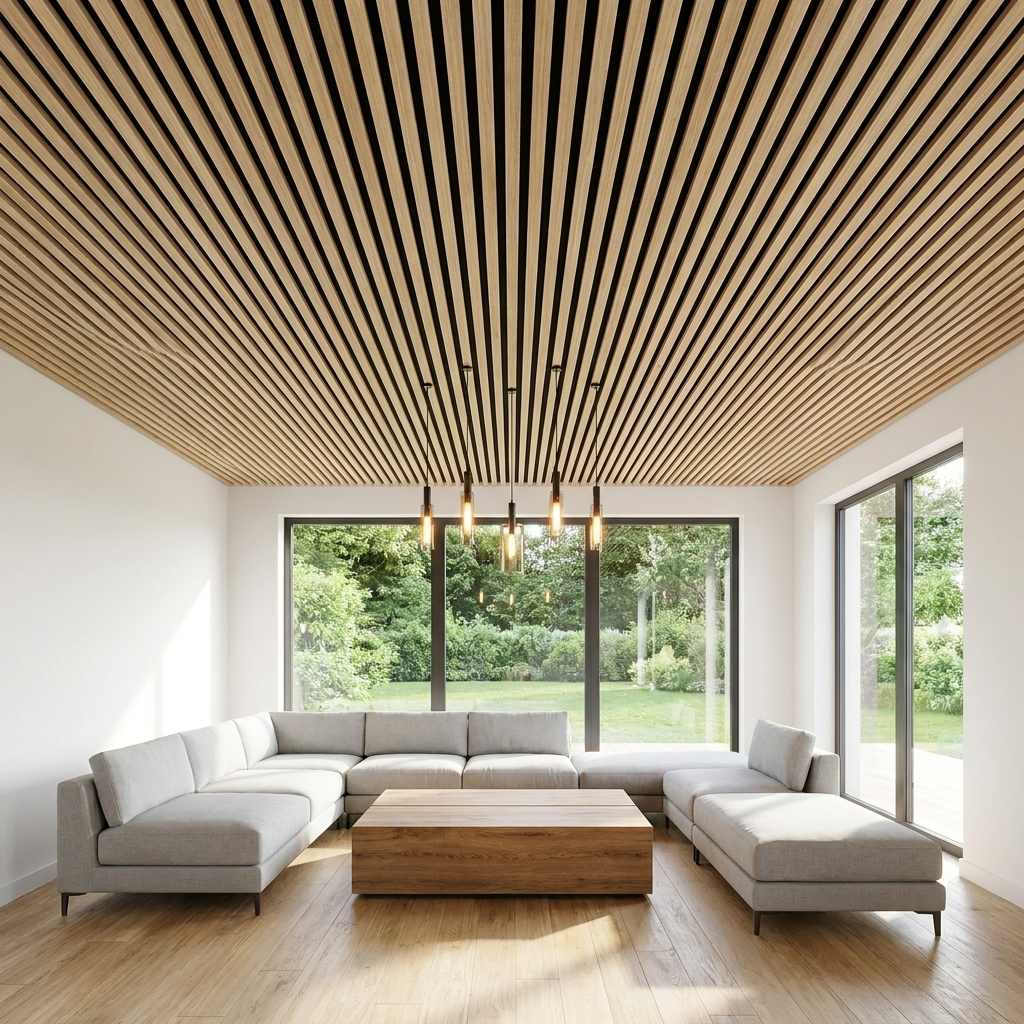 Panneau Acoustique Bois avec Feutrine – 250x60 cm