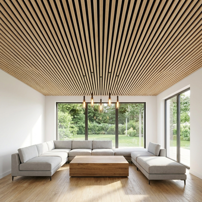 Panneau Acoustique Bois avec Feutrine – 250x60 cm
