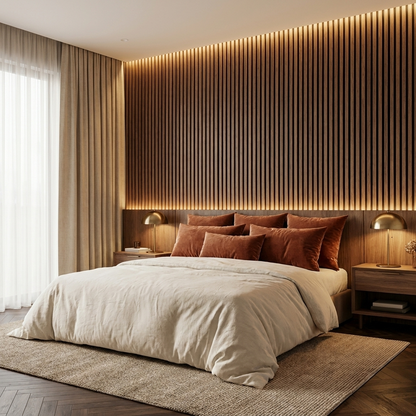 Panneau Acoustique Bois avec Feutrine – 250x60 cm