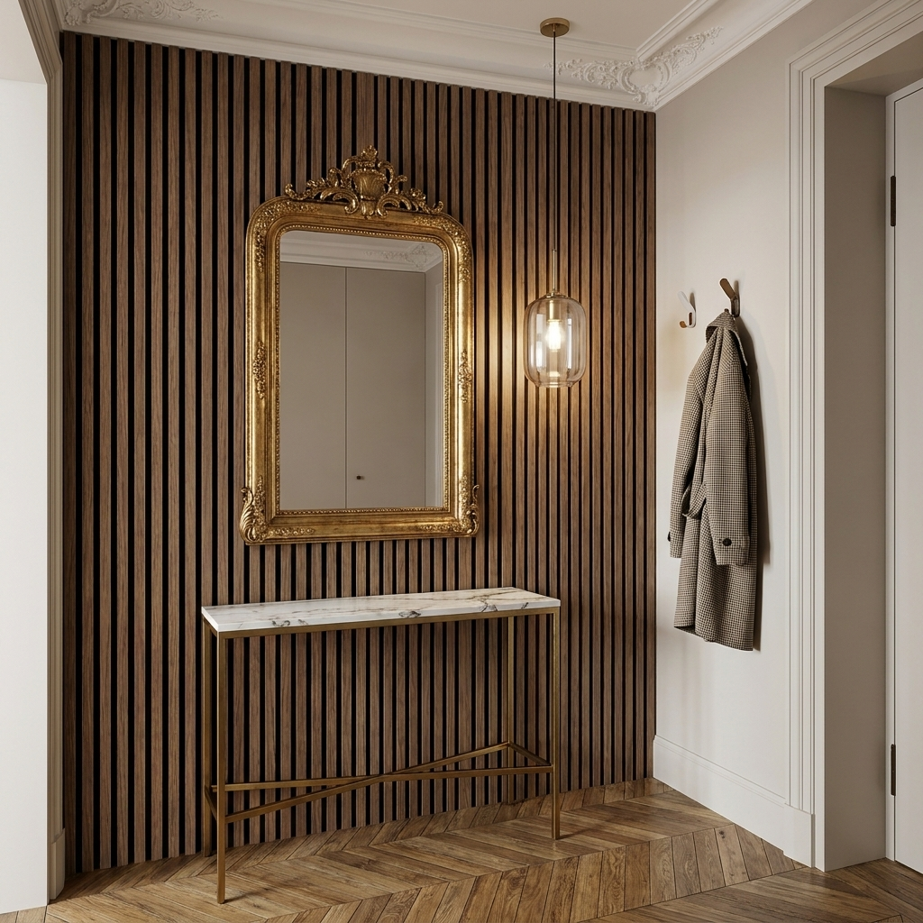 Panneau Acoustique Bois avec Feutrine – 250x60 cm