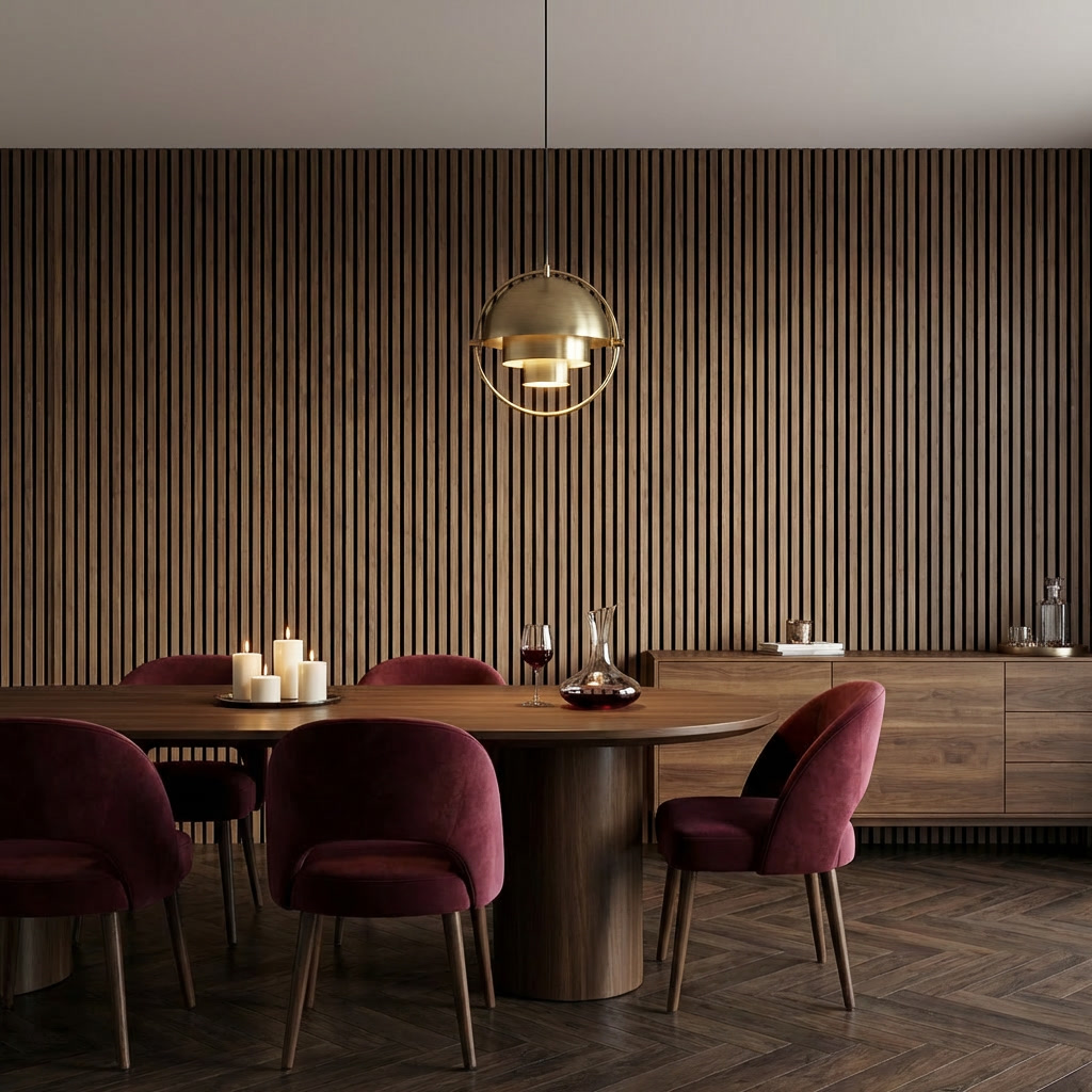 Panneau Acoustique Bois avec Feutrine – 250x60 cm